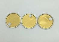 Food Grade Penny Aluminium Foil Lids For Infant Powder Container Packing Non Spill Gold Color Easy Peel EOE