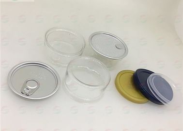50ml Round Shape Pet Weed Clear Pet Jars / Small Packaging Pans