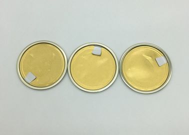 Food Grade Penny Aluminium Foil Lids For Infant Powder Container Packing Non Spill Gold Color Easy Peel EOE